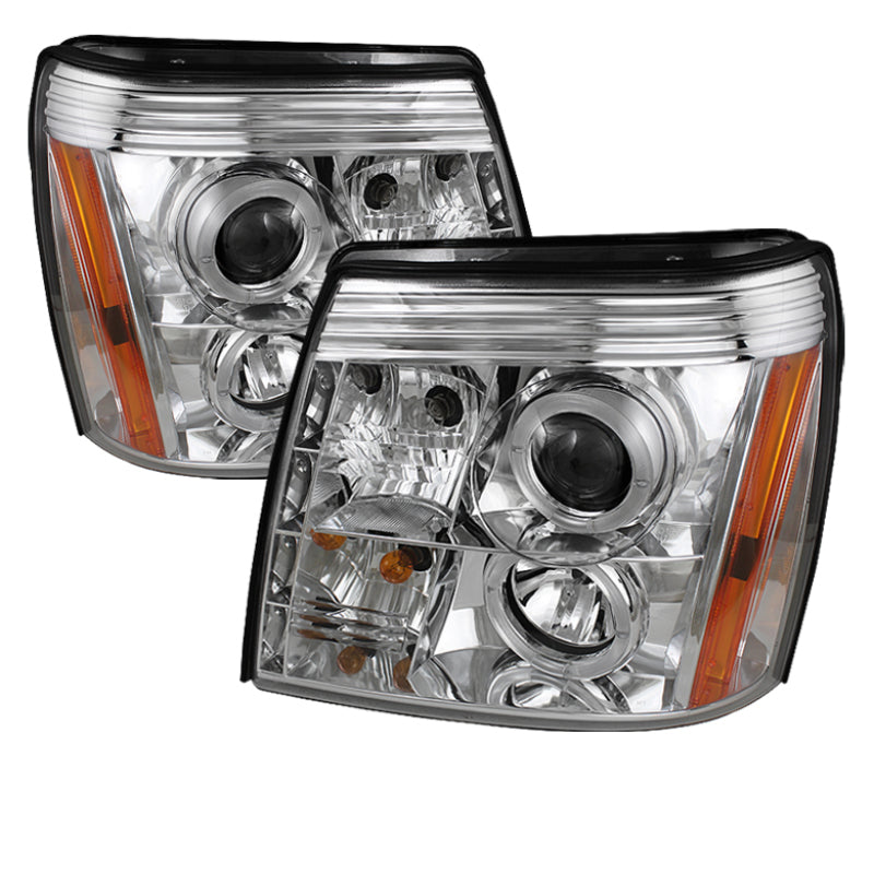 Spyder Cadillac Escalade 02-06 Projector Halogen Model- LED Halo DRL Chrm PRO-YD-CE02-DRL-C - Mammoth Racing -