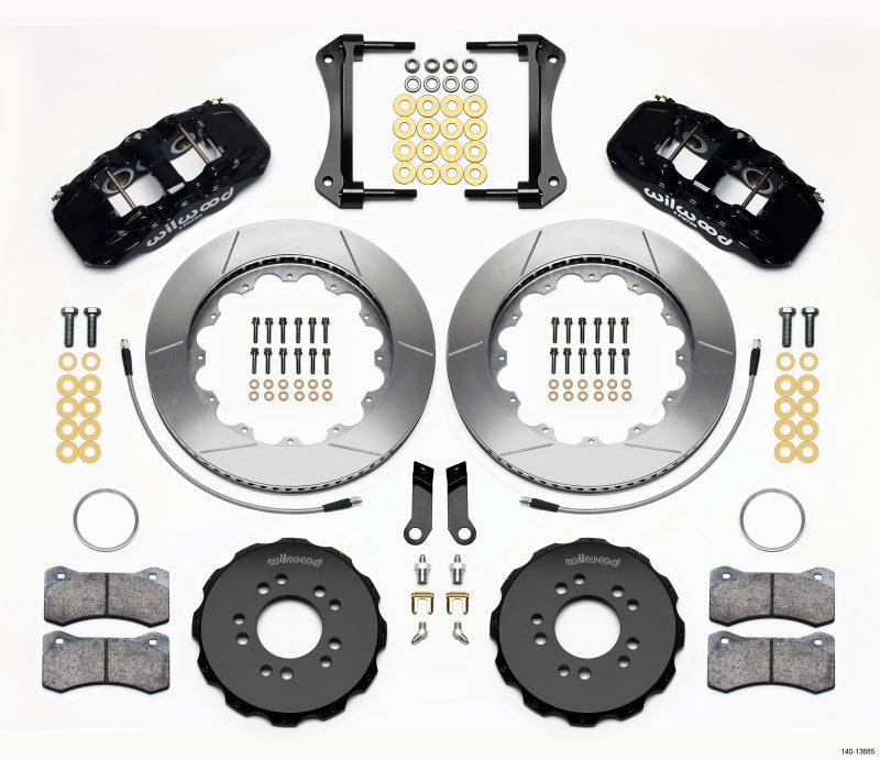 Wilwood Aero6 Front Hat Kit 14.00 2005-2014 Mustang w/ BMR Suspn. w/Lines - My Store