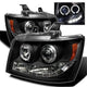 Spyder Chevy Suburban 1500 07-14 Projector Headlights LED Halo LED Blk PRO-YD-CSUB07-HL-BK - Mammoth Racing -