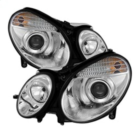 Spyder Mercedes Benz E-Class 03-06 Projector Headlights Halogen Model Only- Chrm PRO-YD-MBW21103-C - Mammoth Racing -