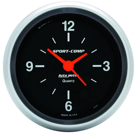 Autometer 2-5/8in 12 Hour Analog Clock Gauge - My Store