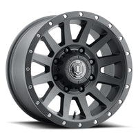 Icon Alloys Compression HD Sat Black Wheel - 18x9/8x180/12mm/5.5in BS - Mammoth Racing -