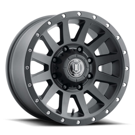 Icon Alloys Compression HD Sat Black - 18x9/8x170/6mm/5.25in BS - Mammoth Racing -
