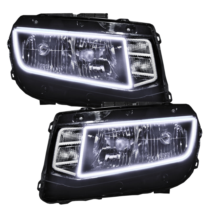 Oracle Chevrolet Camaro Non-RS 14-15 LED Halo Kit Square Style - White - Mammoth Racing -