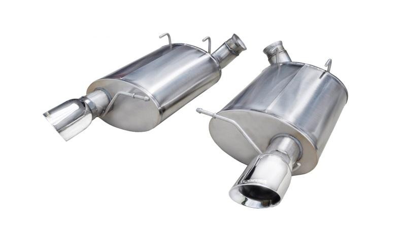 Corsa 11-12 Ford Mustang Shelby GT500 5.4L V8 Polished Sport Axle-Back Exhaust - Mammoth Racing -