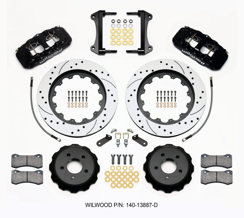 Wilwood Aero6 Front Hat Kit 15.00 Drilled 2015-Up Mustang w/Lines - My Store