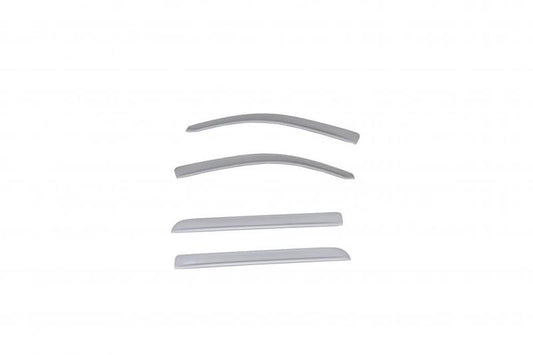 AVS 15-18 Chevy Silverado 1500 Crew Cab Low Profile Color Match Ventvisors 4pc - Silver Ice Metallic