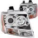 ANZO 2007-2013 Chevrolet Avalanche Projector Headlights w/ Halo Chrome - Mammoth Racing -