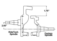 Ridetech 67-69 GM F-Body 68-74 X-Body 64-72 A-Body Tall Spindles Pair - Mammoth Racing -