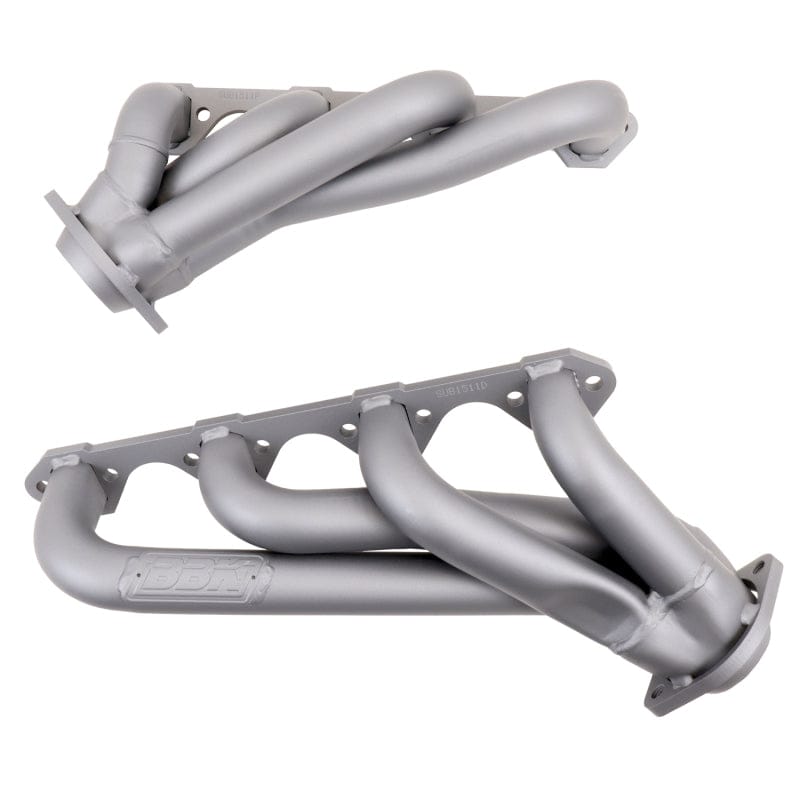 BBK 79-93 Mustang 351 Swap Shorty Unequal Length Exhaust Headers - 1-5/8 Titanium Ceramic - Mammoth Racing -