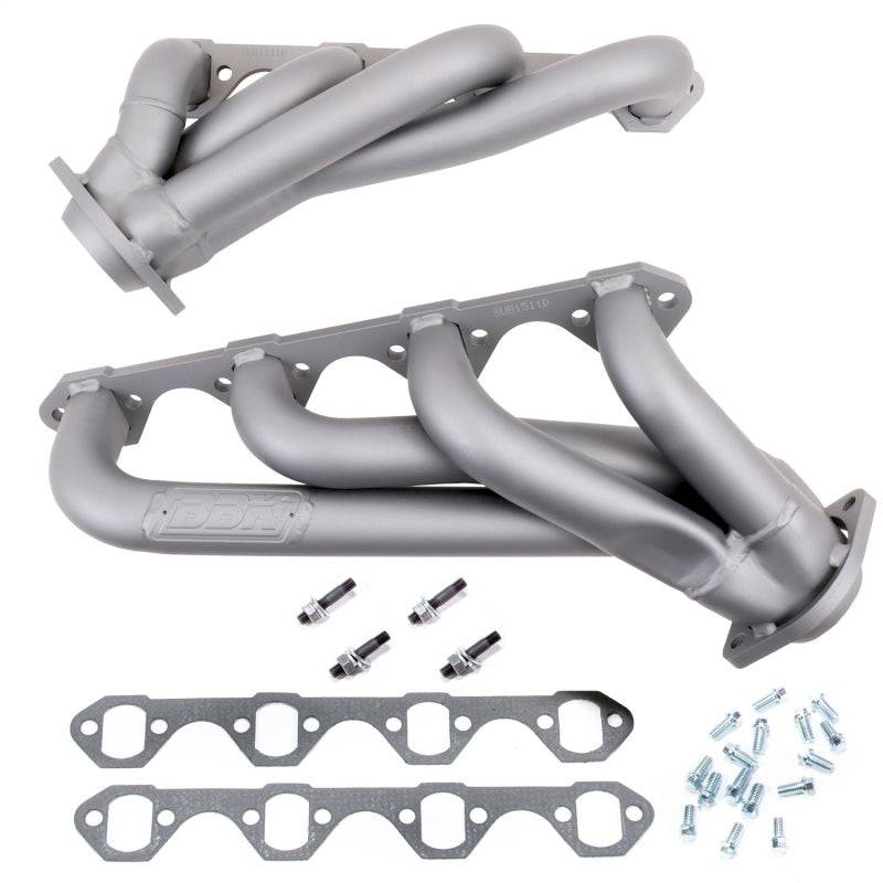 BBK 79-93 Mustang 351 Swap Shorty Unequal Length Exhaust Headers - 1-5/8 Titanium Ceramic - Mammoth Racing -