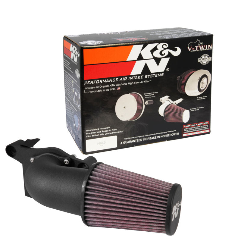K&N Fipk H/D Touring Models 2017-2018 Black Performance Air Intake System - Mammoth Racing -