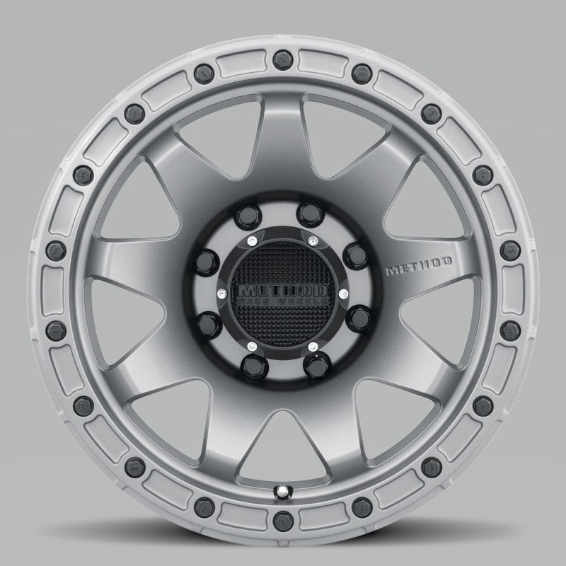 Method Mr317 18x9 +18mm Offset 8x6.5 130.81mm CB Matte Titanium Wheel - Mammoth Racing -