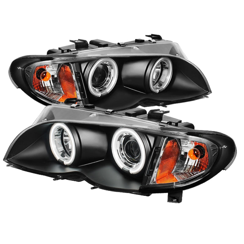 Spyder BMW E46 3-Series 02-05 4DR Projector Headlights 1PC LED Halo Chrm PRO-YD-BMWE4602-4D-AM-C - Mammoth Racing -