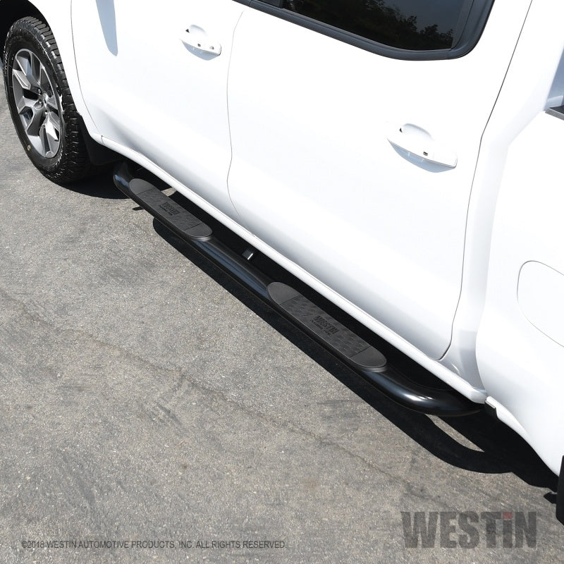 Westin 2019 Chevrolet Silverado/Sierra 1500 Crew Cab Platinum 4 Oval Nerf Step Bars - Black - Mammoth Racing -