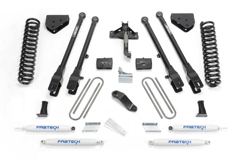 Fabtech 08-16 Ford F250/f350 4WD 4in 4Link Sys w/Coils & Perf Shks - Mammoth Racing -