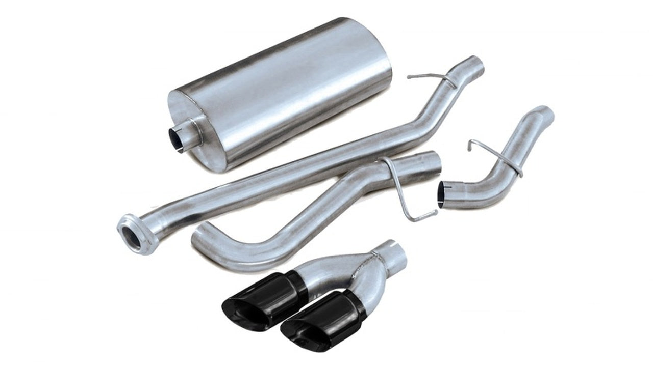 Corsa 02-06 Chevrolet Avalanche 5.3L V8 3in Sport Cat-Back Exhaust w/ twin 4in Black Tips - Mammoth Racing -