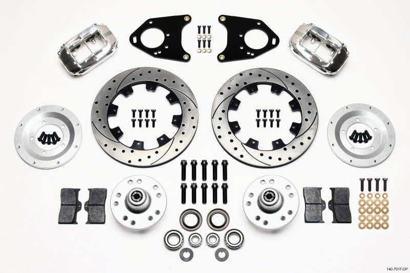 Wilwood Forged Dynalite Front Kit 12.19in Drilled Polished 71-80 Pinto/Mustang II Disc & Drum - My Store