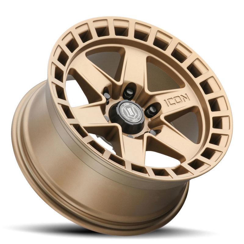 Icon Raider 17x8.5 6x135 6mm Offset 5in BS Satin Brass Wheel - Mammoth Racing -