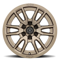 Icon Vector 6 17x8.5 6x5.5 25mm Offset 5.75in BS 95.1mm Bore Bronze Wheel - Mammoth Racing -