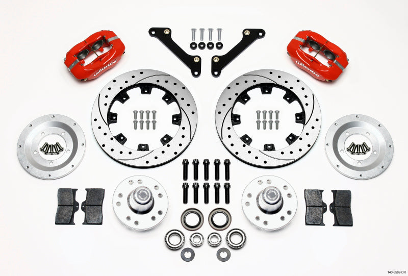 Wilwood Forged Dynalite Front Kit 12.19in Drilled Red 70-78 Camaro - My Store
