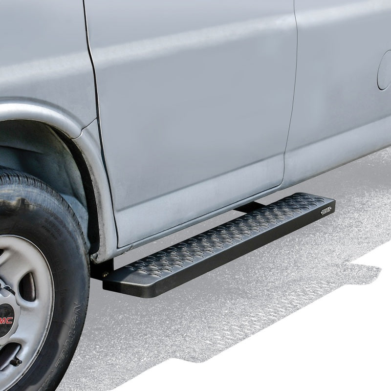 Westin Ford Transit Van 150/250/350 (46in Driver & 97in. Pass) Grate Steps Running Boards - Tex. Blk - Mammoth Racing -