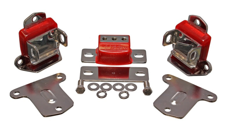 Energy Suspension 67-72 Chevrolet Camaro Red Motor and Transmision Mounts; Chrome Finish - Mammoth Racing -