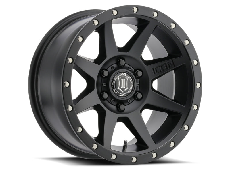 Icon Rebound 18x9 5x5 -12mm Offset 4.5in BS 71.5mm Bore Satin Black Wheel - Mammoth Racing -