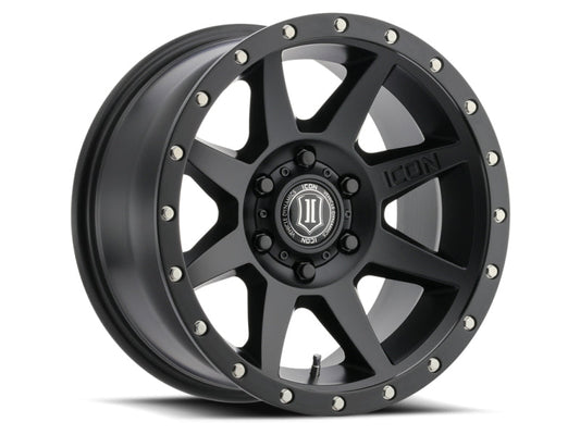 Icon Rebound Pro 17x8.5 5x5 -6mm Offset 4.5in BS 71.5mm Bore Satin Black Wheel - Mammoth Racing -