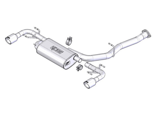 Borla 03-09 Mazda RX-8 1.3L Single Round Rolled Angle-Cut Cat-Back Exhaust - My Store