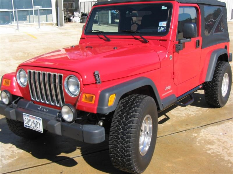 N-Fab Nerf Step 97-06 Jeep Wrangler-Unlimited TJ/BJ 2 Door All - Tex. Black - W2W - 3in - Mammoth Racing -