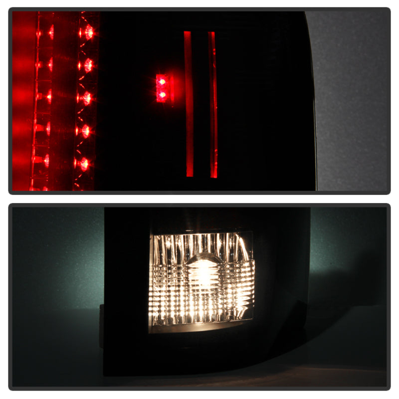 Spyder Chevy Silverado 07-13 LED Tail Lights Blk Smke ALT-YD-CS07-LED-BSM - Mammoth Racing -