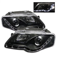 Spyder Volkswagen Passat 06-08 Projector Headlights DRL Black High H1 Low H1 PRO-YD-VP06-DRL-BK - Mammoth Racing -