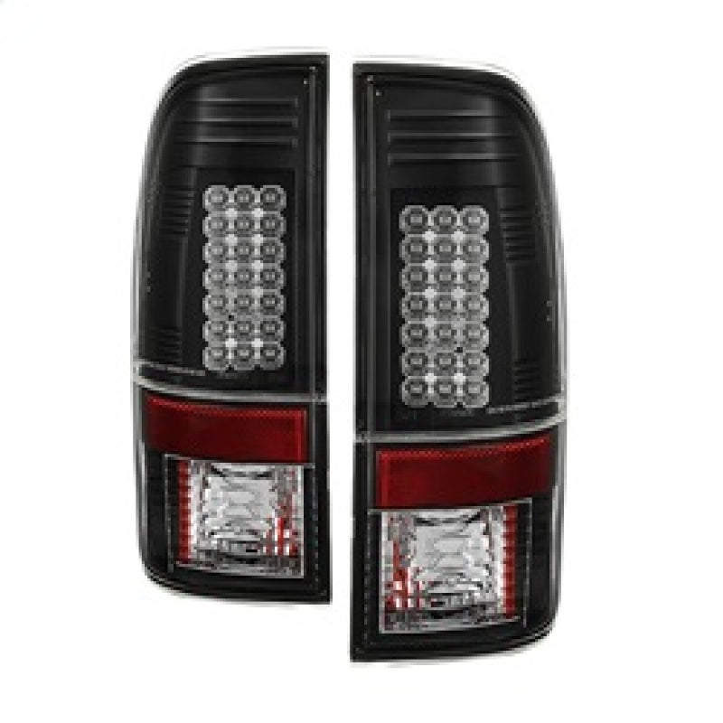 Spyder Ford Super Duty 08-15 LED Tail Lights Black ALT-YD-FS07-LED-BK - Mammoth Racing -