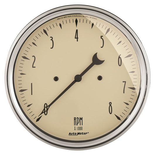 Autometer 5in Antique Beige In-Dash 8K RPM Tachometer Gauge - My Store