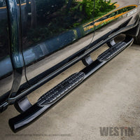 Westin 19-20 Chevrolet Silverado/GMC Sierra 1500 Double Cab PRO TRAXX 5 Oval Nerf Step Bars - Black - Mammoth Racing -
