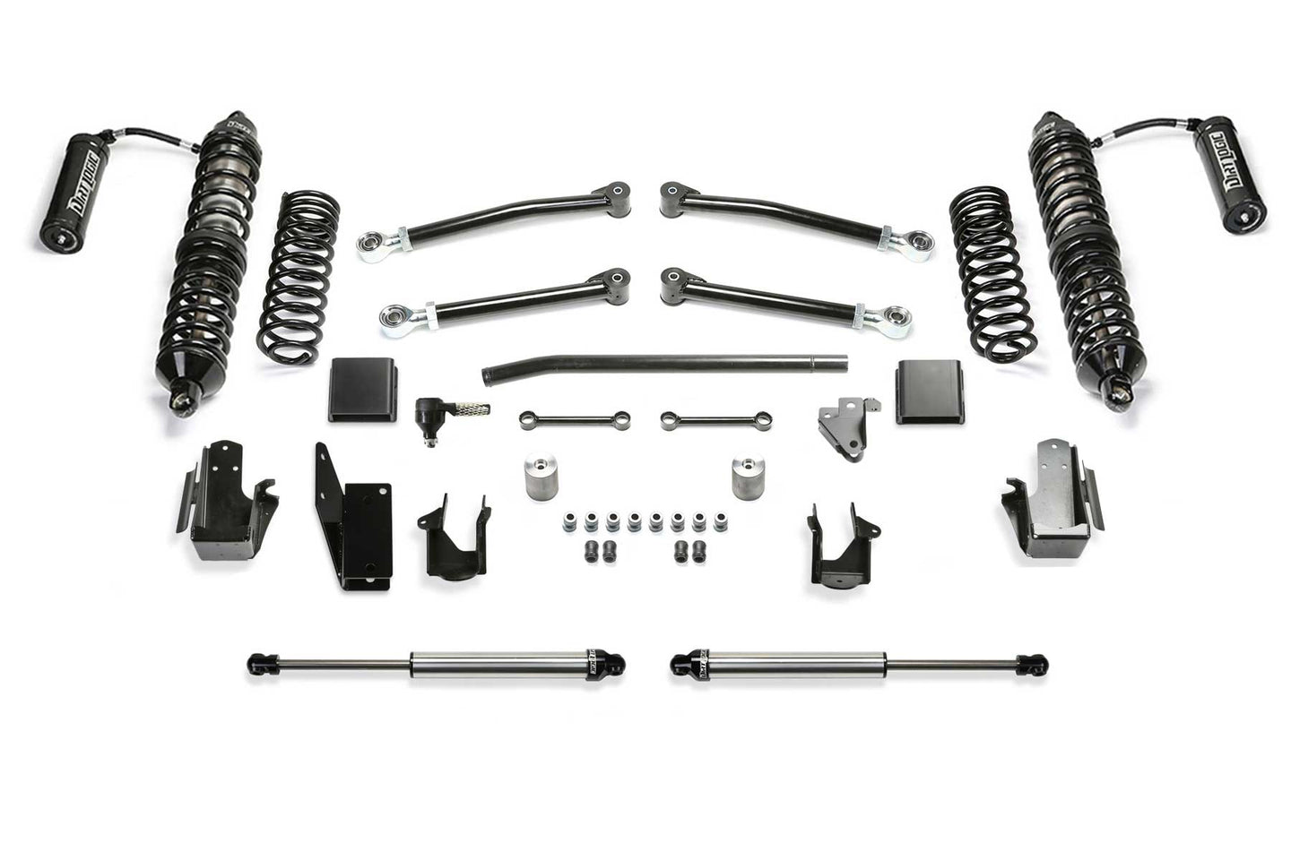 Fabtech 20-22 Jeep JT 4WD Diesel 5in Trail w/DLSS 2.5 Coilover Resi & RR Dlss Resi - Mammoth Racing -