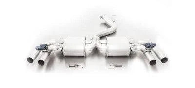 Remus 2017 BMW M550I xDrive G30 4.4L (N63R) Axle Back Exhaust w/Connection Tube/Chrome Tail Pipe Set - Mammoth Racing -