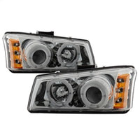 Spyder Chevy Silverado 1500 03-06 Projector Headlights LED Halo LED Ambr Reflctr Ch PRO-YD-CS03-AM-C - Mammoth Racing -