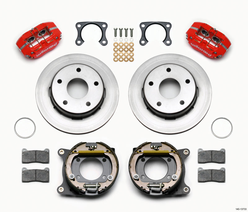 Wilwood Dynapro Lug Mount P/S Park Brake Kit Red Big Ford 2.00in Off Bronco 5 x 5.50 - My Store
