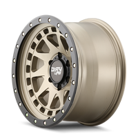Dirty Life 9311 Enigma Pro 17x9/6x139.7 BP/-12mm Offset/106mm Hub Satin Gold Wheel - Beadlock - Mammoth Racing -