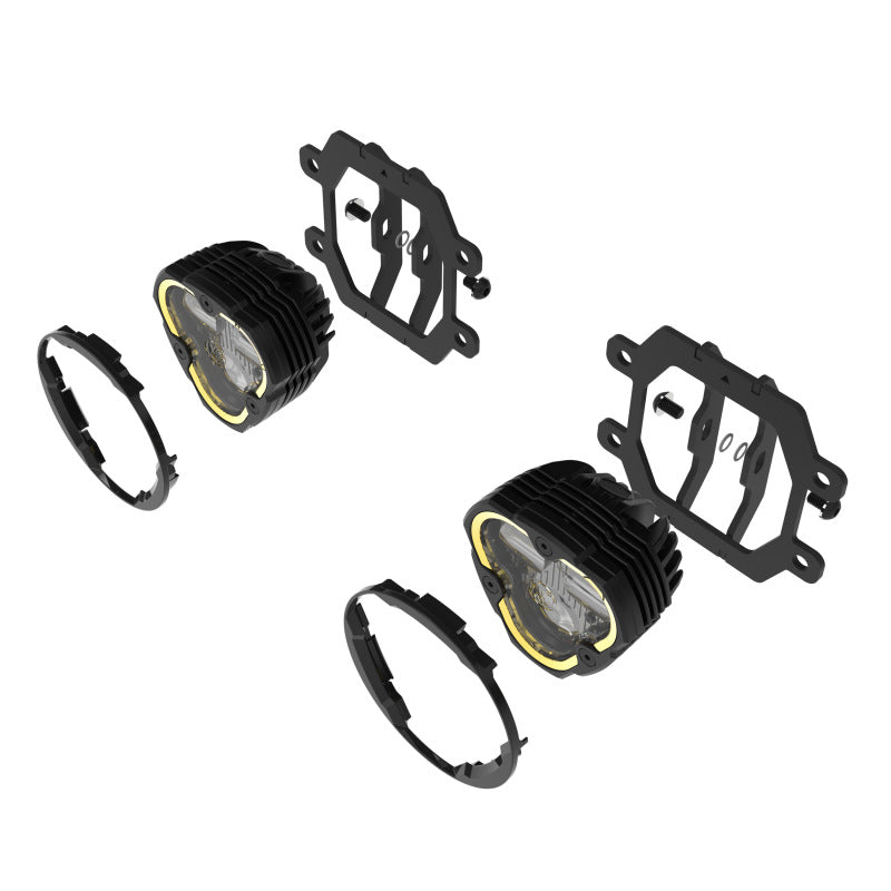 KC HiLiTES Flex ERA 3 Dual Mode SAE Fog Lights - 2-Light Master Kit for Subaru Crosstrek/Forester - Mammoth Racing -