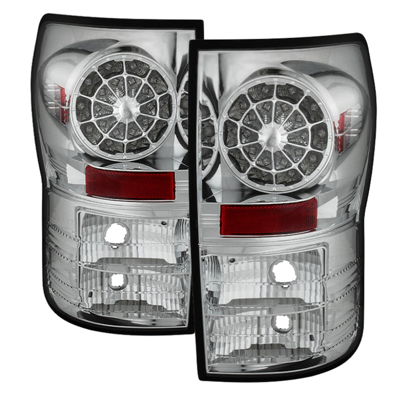 Spyder Toyota Tundra 07-13 LED Tail lights Chrome ALT-YD-TTU07-LED-C - Mammoth Racing -