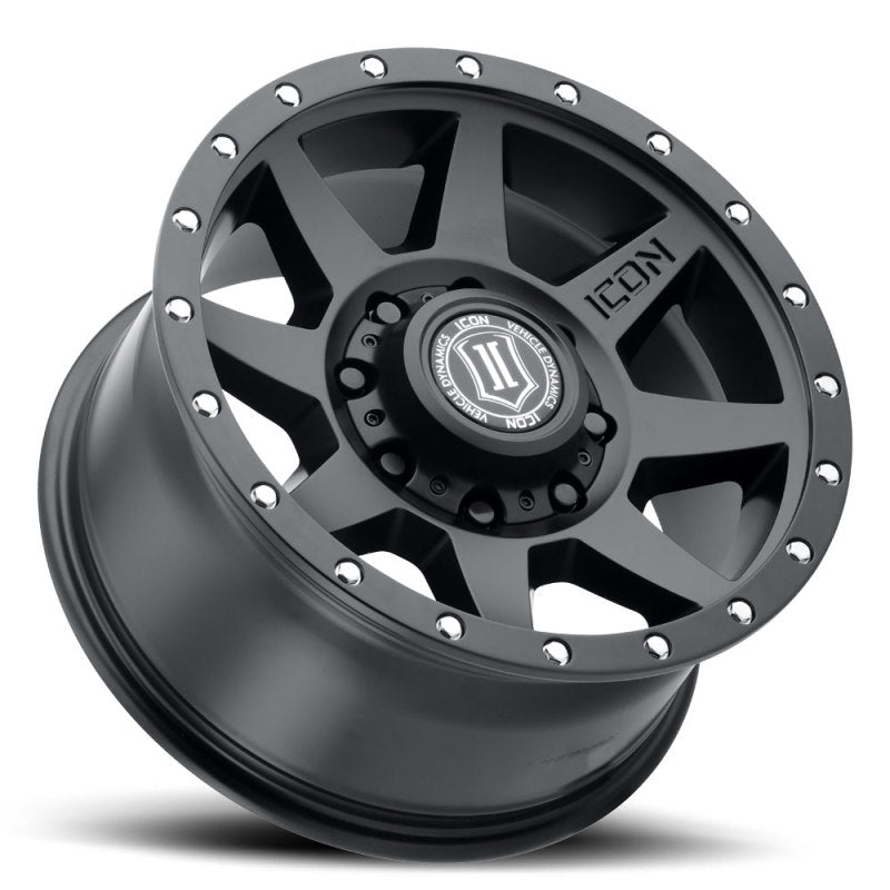 Icon Rebound HD 18x9 8x180 12mm Offset 5.5in BS 124.2mm Bore Satin Black Wheel - Mammoth Racing -