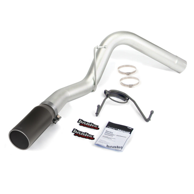Banks Power 07-12 Dodge 6.7L SCLB-Mega Cab-SB Monster Exhaust Sys - SS Single Exhaust w/ Black Tip - Mammoth Racing -