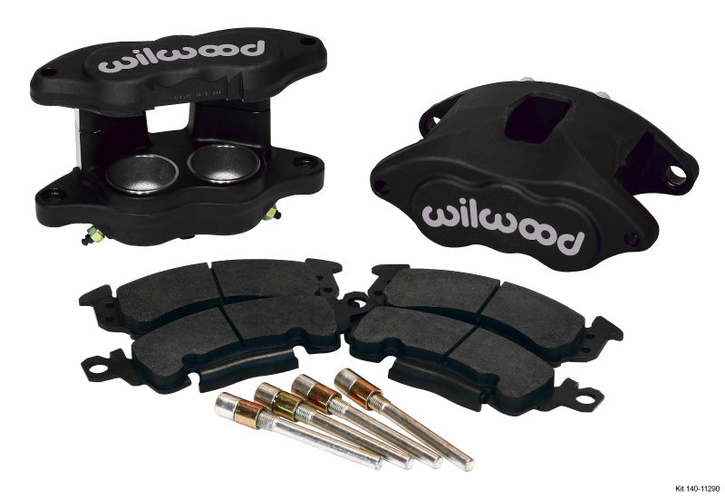 Wilwood D52 Front Caliper Kit - Black Ano 2.00 / 2.00in Piston 1.28in Rotor - Mammoth Racing -