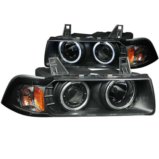 ANZO 1992-1998 BMW 3 Series E36 Projector Headlights w/ Halo Black (CCFL) G2 - My Store