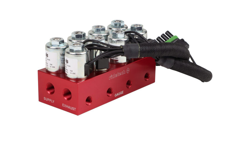 Ridetech RidePro 4-Way Solenoid / Air Valve Block Fittings Not Included - Mammoth Racing -