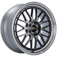BBS LM 19x8.5 5x130 ET50 Diamond Black Center Diamond Cut Lip Wheel - 71.6CB - Mammoth Racing -
