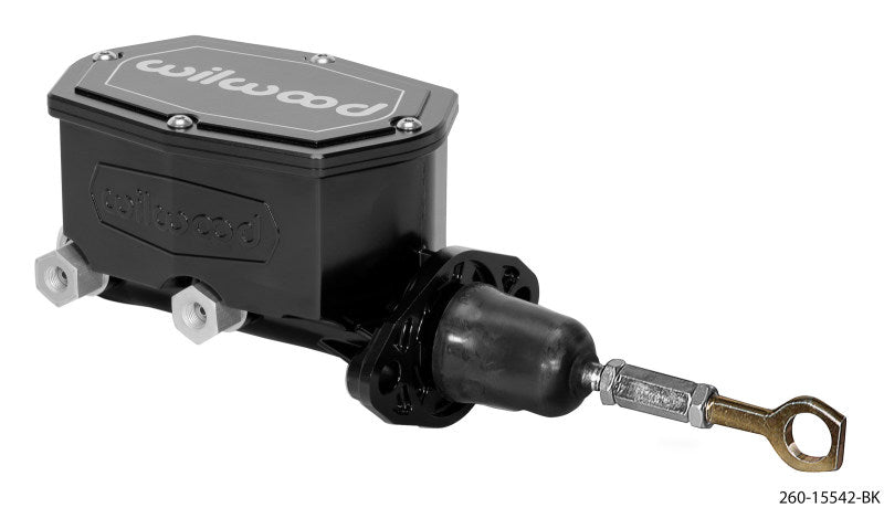 Wilwood Compact Tandem Master Cylinder - 1in Bore - w/Pushrod - Fits Mustang (Black) - My Store